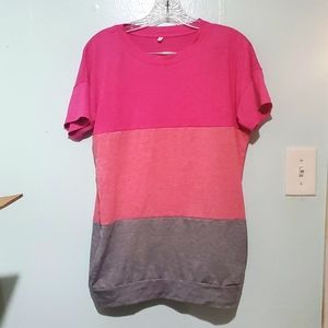 Amazon, Medium, Pink and Grey Shirt